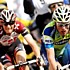 Frank Schleck und Danilo Di Luca an der Spitze von L�ttich-Bastogne-L�ttich 2007 in den letzten Kilometern